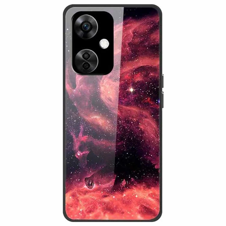 For OnePlus Nord CE3 5G Pattern Case TPU Tempered Glass Shockproof Phone Cover