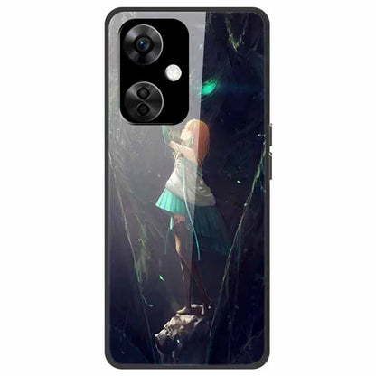 For OnePlus Nord CE3 5G Pattern Case TPU Tempered Glass Shockproof Phone Cover