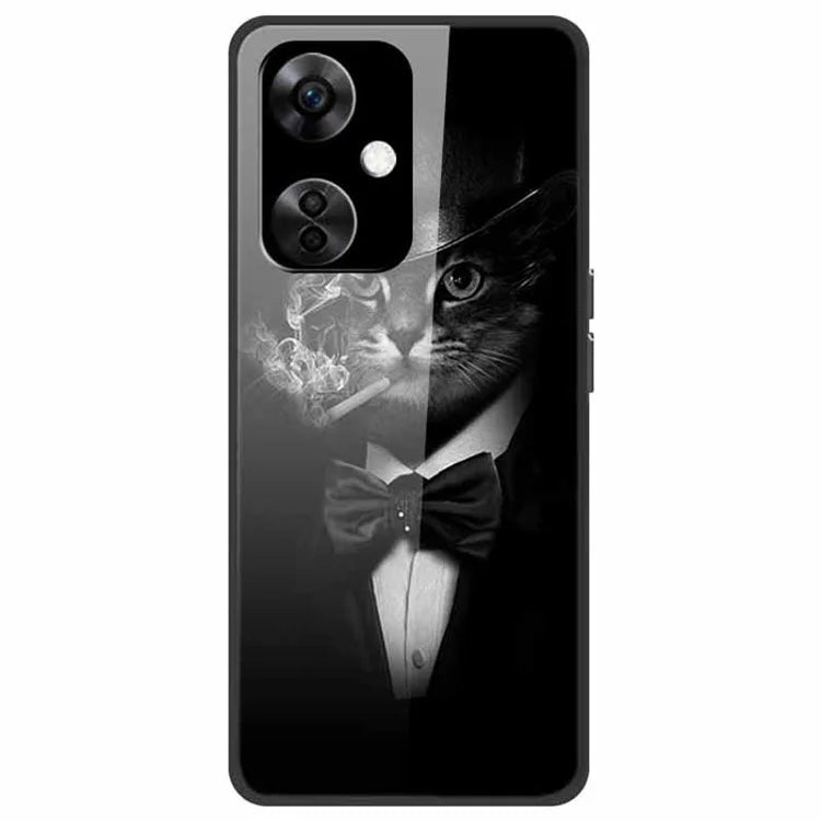 For OnePlus Nord CE3 5G Pattern Case TPU Tempered Glass Shockproof Phone Cover