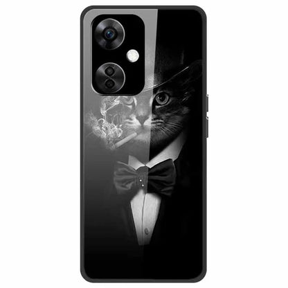 For OnePlus Nord CE3 5G Pattern Case TPU Tempered Glass Shockproof Phone Cover