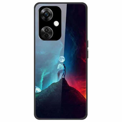 For OnePlus Nord CE3 5G Pattern Case TPU Tempered Glass Shockproof Phone Cover