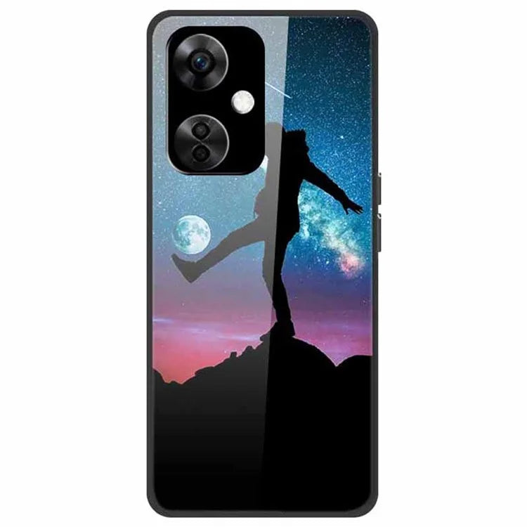 For OnePlus Nord CE3 5G Pattern Case TPU Tempered Glass Shockproof Phone Cover