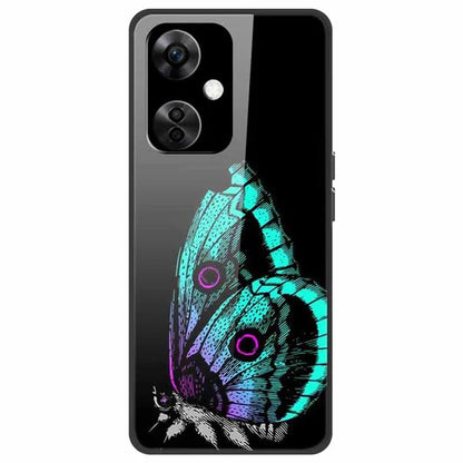 For OnePlus Nord CE3 5G Pattern Case TPU Tempered Glass Shockproof Phone Cover
