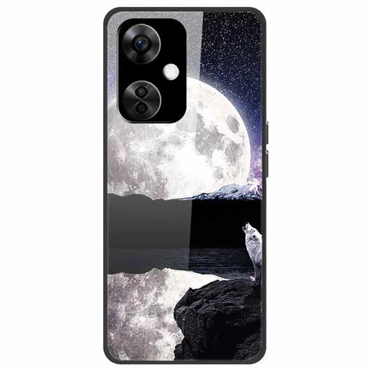 For OnePlus Nord CE3 5G Pattern Case TPU Tempered Glass Shockproof Phone Cover