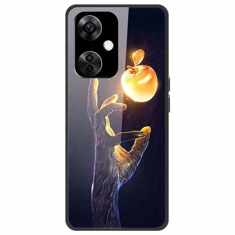 For OnePlus Nord CE3 5G Pattern Case TPU Tempered Glass Shockproof Phone Cover