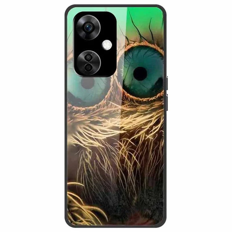For OnePlus Nord CE3 5G Pattern Case TPU Tempered Glass Shockproof Phone Cover