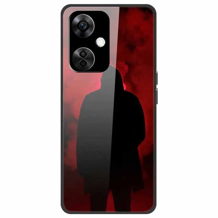 For OnePlus Nord CE3 5G Pattern Case TPU Tempered Glass Shockproof Phone Cover