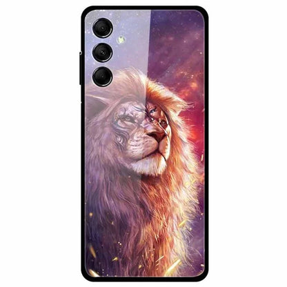For Samsung Galaxy M14 5G Case Anti-Scratch Tempered Glass Pattern Phone Cover