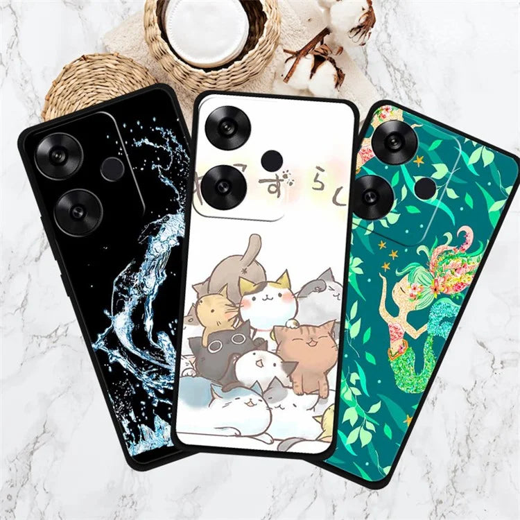 For Xiaomi Poco F6 5G / Redmi Turbo 3 5G Case Pattern Printing Soft TPU Cell Phone Cover