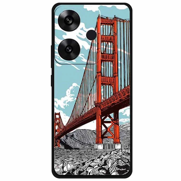 For Xiaomi Poco F6 5G / Redmi Turbo 3 5G Case Pattern Printing Soft TPU Cell Phone Cover