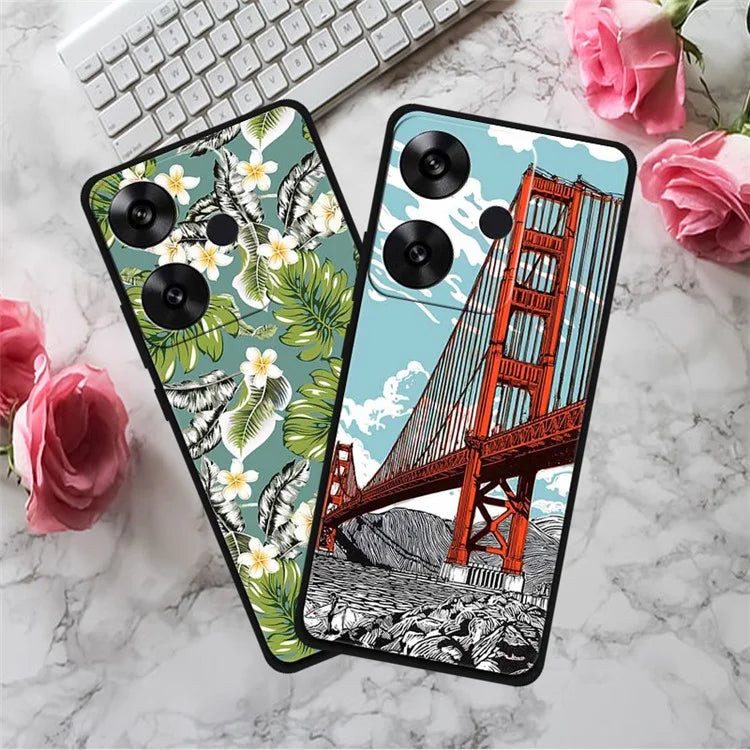 For Xiaomi Poco F6 5G / Redmi Turbo 3 5G Case Pattern Printing Soft TPU Cell Phone Cover