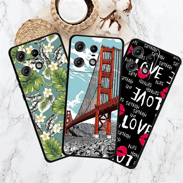 For Motorola Edge 50 Pro 5G Case Pattern Printing Soft TPU Cell Phone Cover