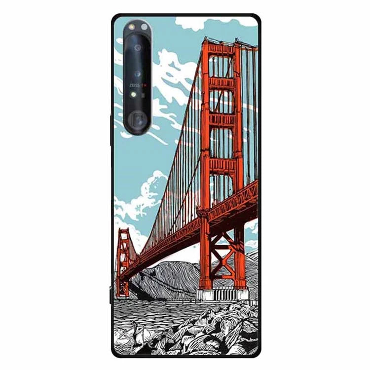 For Sony Xperia 1 IV 5G Case Pattern Printing Soft TPU Cell Phone Cover