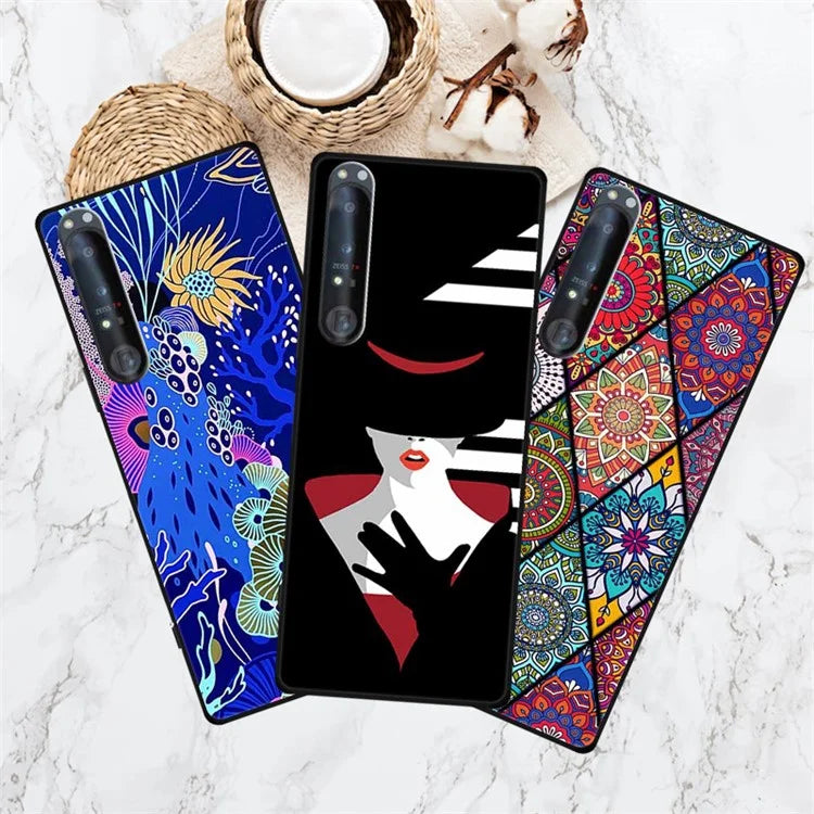 For Sony Xperia 1 IV 5G Case Pattern Printing Soft TPU Cell Phone Cover