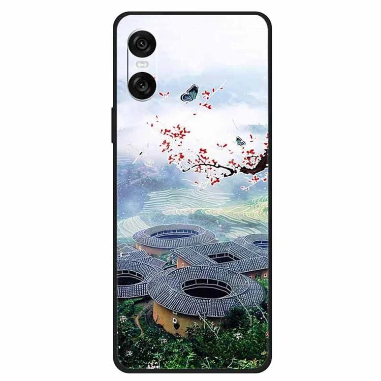 For Sony Xperia 10 VI Case Unique Pattern Printed TPU Anti-Drop Cell Phone Cover