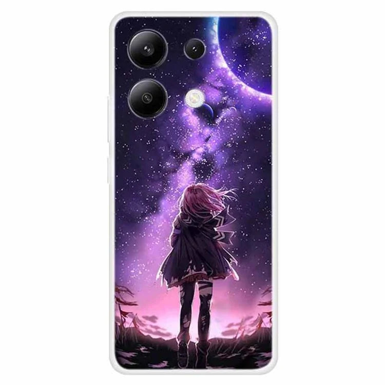For Xiaomi Redmi Note 13 4G Case TPU Pattern Printed Drop-proof Phone Cover