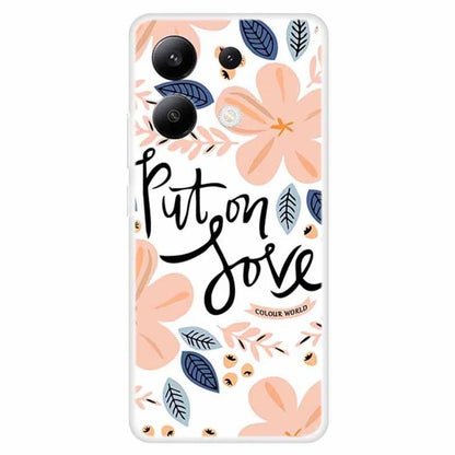 For Xiaomi Redmi Note 13 4G Case TPU Pattern Printed Drop-proof Phone Cover