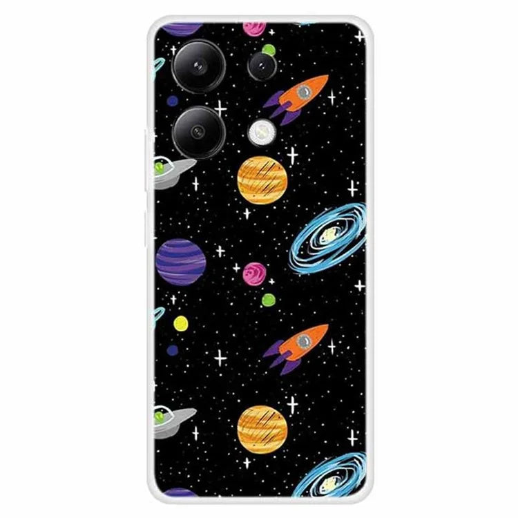 For Xiaomi Redmi Note 13 4G Case TPU Pattern Printed Drop-proof Phone Cover
