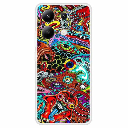 For Xiaomi Redmi Note 13 4G TPU Phone Case Pattern Printing Soft Protective Cover