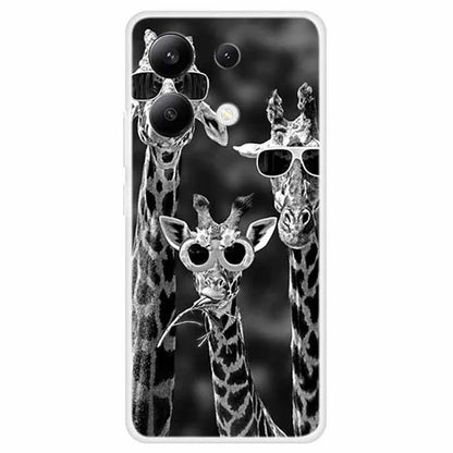 For Xiaomi Redmi Note 13 4G TPU Case Pattern Printing Anti-drop Phone Back Cover