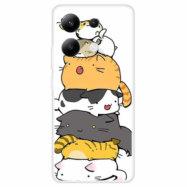 For Xiaomi Redmi Note 13 4G TPU Case Pattern Printing Anti-drop Phone Back Cover