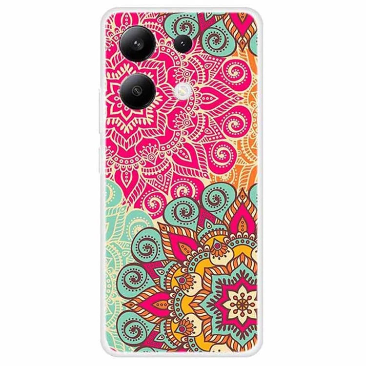 For Xiaomi Redmi Note 13 4G Case TPU Pattern Printing Anti-Fall Phone Cover