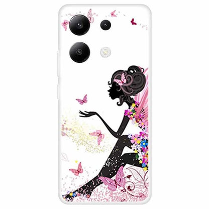 For Xiaomi Redmi Note 13 4G Case TPU Pattern Printing Anti-Fall Phone Cover