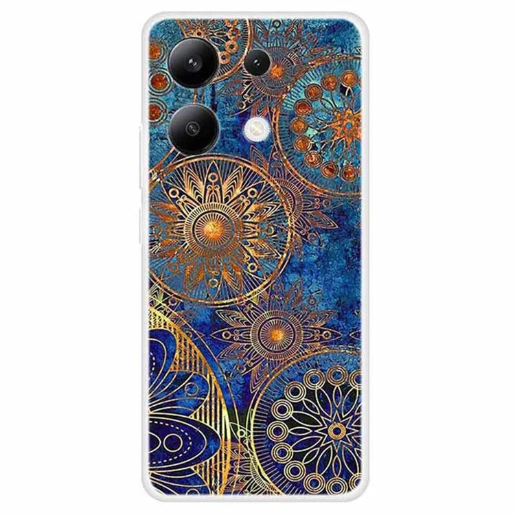 For Xiaomi Redmi Note 13 4G Case TPU Pattern Printing Anti-Fall Phone Cover