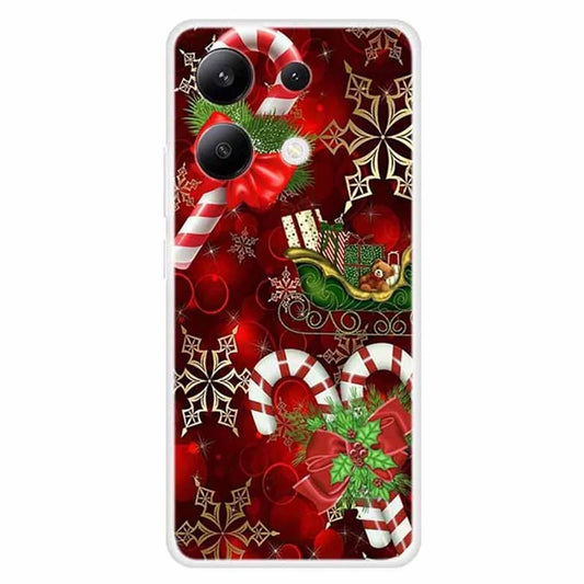 For Xiaomi Redmi Note 13 4G Case Soft TPU Phone Cover Merry Christmas Pattern