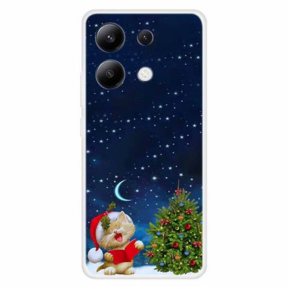 For Xiaomi Redmi Note 13 4G Case Soft TPU Phone Cover Merry Christmas Pattern