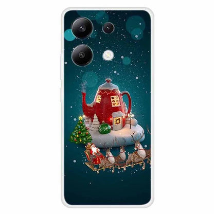 For Xiaomi Redmi Note 13 4G Case Soft TPU Phone Cover Merry Christmas Pattern