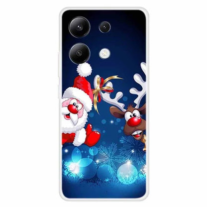 For Xiaomi Redmi Note 13 4G Case Soft TPU Phone Cover Merry Christmas Pattern