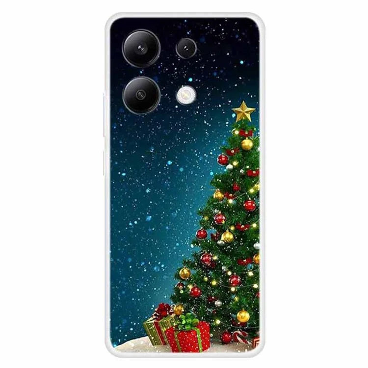 For Xiaomi Redmi Note 13 4G Case Soft TPU Phone Cover Merry Christmas Pattern