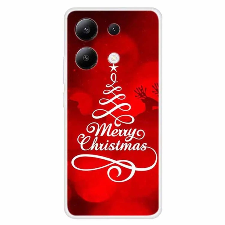 For Xiaomi Redmi Note 13 4G Case Soft TPU Phone Cover Merry Christmas Pattern