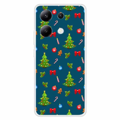 For Xiaomi Redmi Note 13 4G Case Soft TPU Phone Cover Merry Christmas Pattern