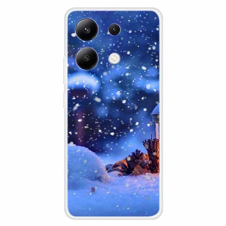 For Xiaomi Redmi Note 13 4G Case Soft TPU Phone Cover Merry Christmas Pattern