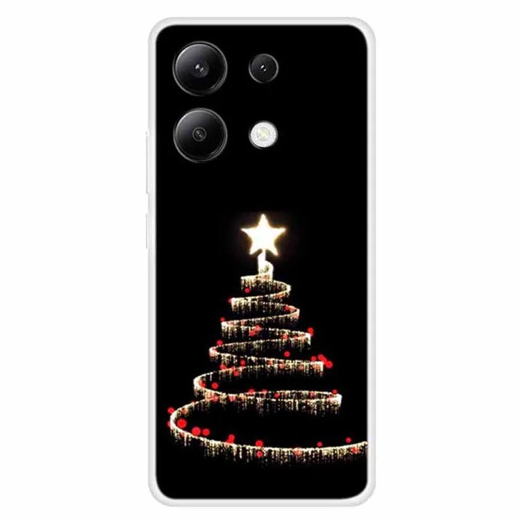 For Xiaomi Redmi Note 13 4G Case Soft TPU Phone Cover Merry Christmas Pattern