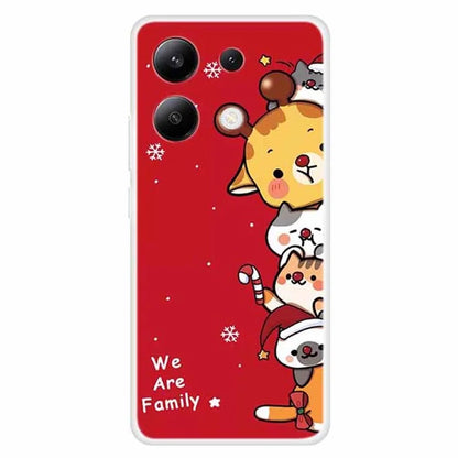 For Xiaomi Redmi Note 13 4G Case Soft TPU Phone Cover Merry Christmas Pattern