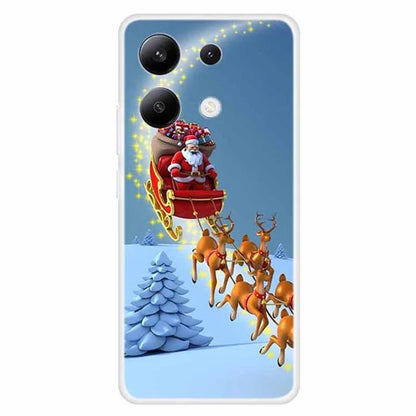 For Xiaomi Redmi Note 13 4G Case Soft TPU Phone Cover Merry Christmas Pattern