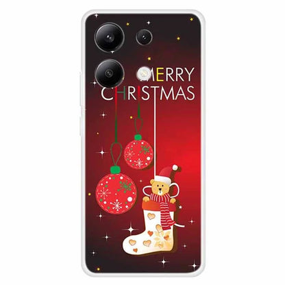 For Xiaomi Redmi Note 13 4G Case Soft TPU Phone Cover Merry Christmas Pattern