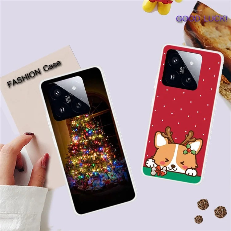 For Xiaomi 14 Pro Merry Christmas Case Soft TPU Slim Fit Protective Phone Cover