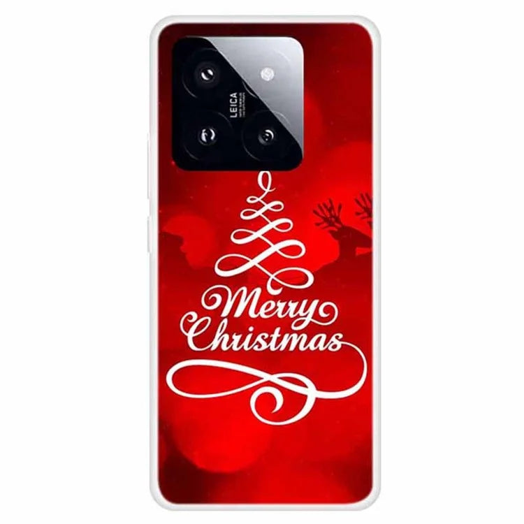 For Xiaomi 14 Pro Merry Christmas Case Soft TPU Slim Fit Protective Phone Cover
