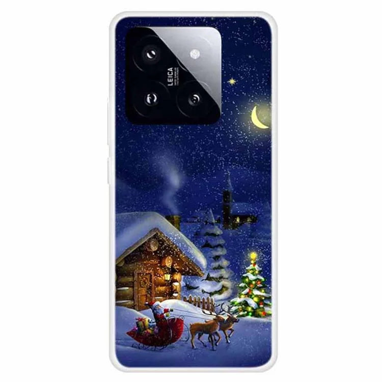 For Xiaomi 14 Pro Merry Christmas Case Soft TPU Slim Fit Protective Phone Cover