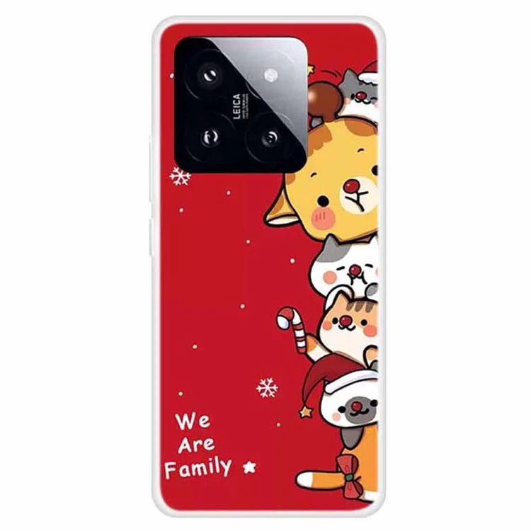 For Xiaomi 14 Pro Merry Christmas Case Soft TPU Slim Fit Protective Phone Cover
