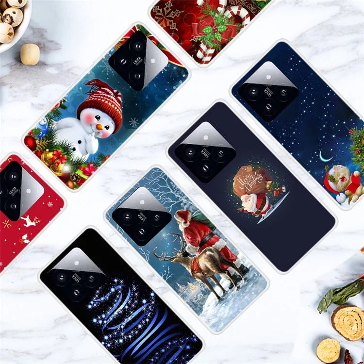 For Xiaomi 14 Pro Merry Christmas Case Soft TPU Slim Fit Protective Phone Cover