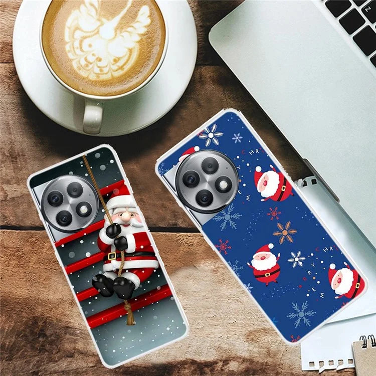 For OnePlus Ace 2 Pro 5G Case Holidays Christmas Pattern Soft TPU Phone Cover