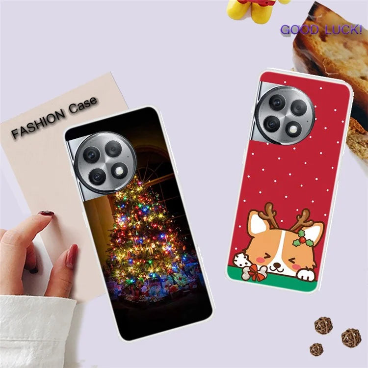 For OnePlus Ace 2 Pro 5G Case Holidays Christmas Pattern Soft TPU Phone Cover