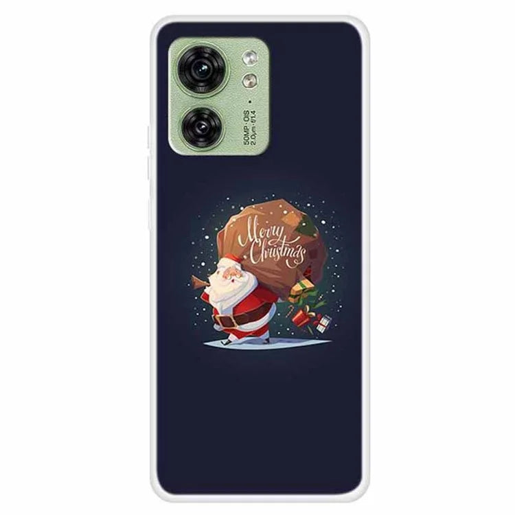 For Motorola Edge 40 5G Case TPU Xmas Theme Protective Phone Cover