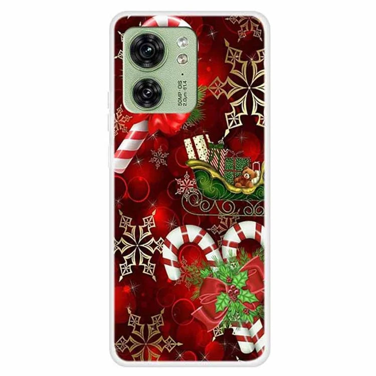 For Motorola Edge 40 5G Case TPU Xmas Theme Protective Phone Cover