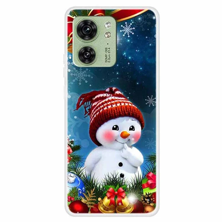 For Motorola Edge 40 5G Case TPU Xmas Theme Protective Phone Cover